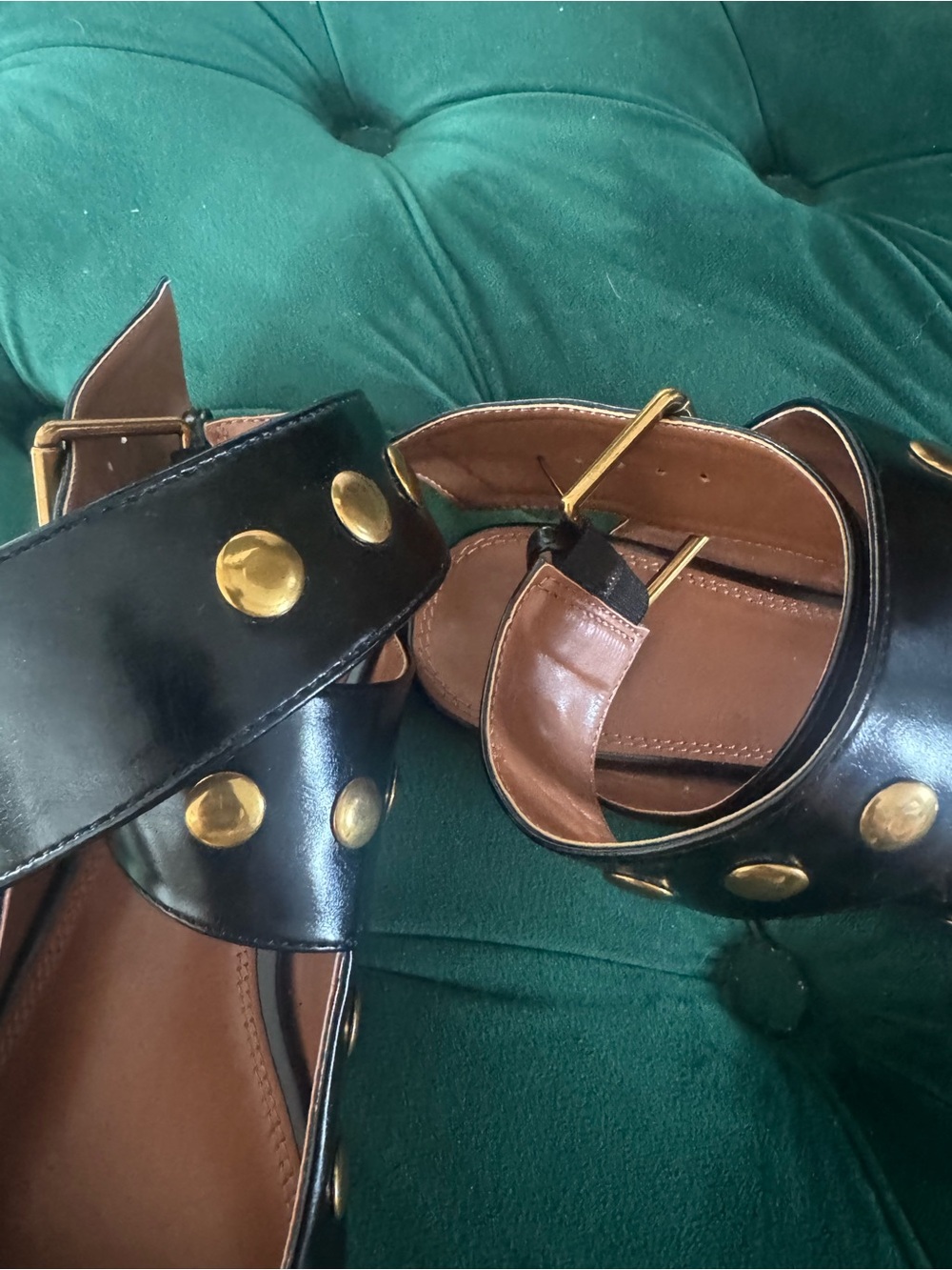 Black and gold flats - Picture 3 of 6